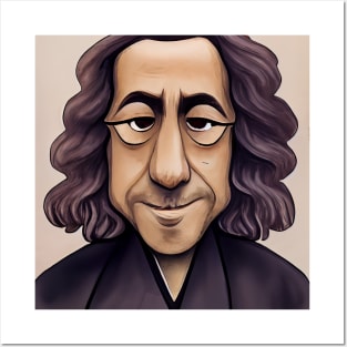 Baruch Spinoza Portrait | Cartoon style Posters and Art